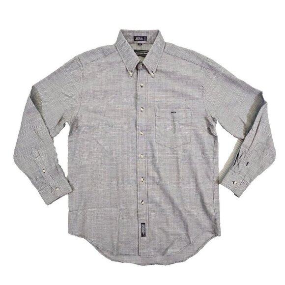 Preswick & Moore Button Down Shirt Men's Medium Houndstooth Quiet Luxury - Picture 1 of 15